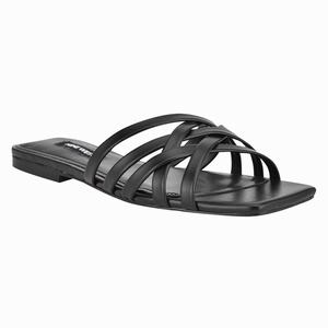 Nine West Halen Flat Slippers Zwart Nederland | ZVA-685204